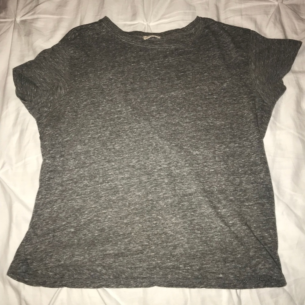 “I hate everyone” gray, cropped tee